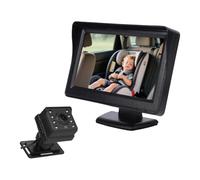 ZDAGELD Caméra de Voiture pour bébé, Moniteur de 4,3 Pouces, Caméra de Rétroviseur de Voiture HD 1080P avec Vision Nocturne Améliorée à 80%, Grand Angle de 150 ° et Vue (arrière avec 8