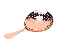 ZDAGELD Cuillère Passoire Julep en Acier Inoxydable, Cuillère écumoire Multifonction pour Bar à Cocktails, Filtre à Glace, Fruits, Herbes, etc. (Placage de cuivre)