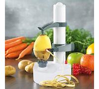 ZDAGELD Des éplucheurs de Fruits électriques D'éplucheurs de Légumes Automatiques avec une Lame Interchangeable pour les Pèvres de Pommes de Terre et Plus en Acier Inoxydable ABS (Blanc)
