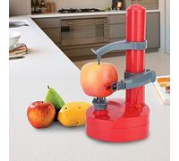ZDAGELD Des éplucheurs de Fruits électriques D'éplucheurs de Légumes Automatiques avec une Lame Interchangeable pour les Pèvres de Pommes de Terre et Plus en Acier Inoxydable ABS (Rouge)