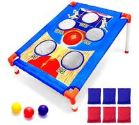 ZDAGELD Ensemble de Sacs de Maïs, Jeu de Lancer de Sacs de Haricots pour Enfants, Accessoires de Jeu de Lancer de de Haricots ColorfuCornhole, Ensemble de de (Basket 5 trous, 36,5*13,6*11,6CM, 900g)