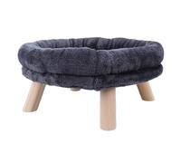 ZDAGELD Lit surélevé pour Chat, Bois de Pin, Lit Multifonctionnel pour Chat et Chien, Respirant, Amovible, Lavable, Design Minimaliste de Rêve, Utilisation Toute L'année, Endroit