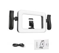 ZDAGELD Lumière de Remplissage LED pour Vlogging, Lumière de Remplissage de Photographie de Forme Carrée Portable, Anneau Lumineux Réglable avec Télécommande BT Amovible, Batterie 3600