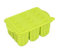 ZDAGELD Moule à Glace en Silicone à 12 Cavités avec Couvercle, Plateau de Fabrication de Crème Glacée Fait Maison pour Enfants, Machine à Glace à Dégagement Facile avec 50 (Vert +50 bâtonnets de