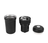 ZDAGELD Moulin à café Manuel, Tasse Isolée en Acier Inoxydable 316 300 Ml, Tasse de Voyage Portable pour la Maison, le Bureau avec Infusion D'eau, le Camping et les Activités de Plein (Noire)