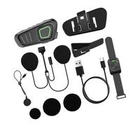 ZDAGELD Oreillette pour Moto 10 Km, Appel Musical, Interrupteur Push to Talk sans Fil, Réduction du Bruit, étanche, Conçu pour Le Cyclisme en Extérieur, pour Casque de Moto, Ce Produit