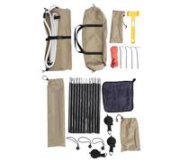 ZDAGELD Portable Auvent De Voiture SUV Auvent Camping Imperméable Enduit d'argent 210D Polyester avec 120in X 68in Ombre pour SUV Camion Van Camping Pêche Road Trips (Kaki)