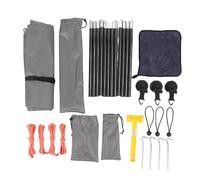 ZDAGELD Portable Auvent De Voiture SUV Auvent Camping Imperméable Enduit d'argent 210D Polyester avec 120in X 68in Ombre pour SUV Camion Van Camping Pêche Road Trips (Gris)