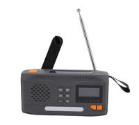 ZDAGELD Radio d'urgence Professionnelle avec Générateur à Manivelle et Source D'énergie Solaire, Radio Dab FM avec écran Numérique, Lampe de Poche, SOS pour L'extérieur