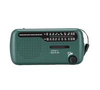 ZDAGELD Radio Solaire à Manivelle avec Radio Météo NOAA d'urgence, Lampe Torche LED, Batterie Externe pour Smartphone, AM/FM/Ondes Courtes, Prise Casque, Portable et étanche (Vert)