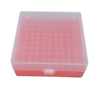 ZDAGELD Support de Tube à Centrifuger avec Couvercle, Fermoir à Pression sécurisé en Plastique PP Rouge pour le Stockage des Flacons de Laboratoire