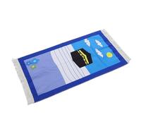 ZDAGELD Tapis de Prière Doux, Design Traditionnel, Tapis de Prière pour Enfants élégant avec Pompon, Offrant Une Sensation de Velours, Apportant Une Expérience Spirituelle et Un