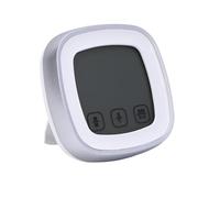 ZDAGELD Thermomètre à Viande Numérique, 9 Préréglages D'aliments, 5 Niveaux de Cuisson, Minuterie et Dos Magnétique, Thermomètre Alimentaire à Lecture Instantanée pour Griller, Cuisiner, (Argent)