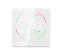 ZDAGELD Thermostat WiFi Intelligent 16 A avec écran Couleur LED, Verrouillage Enfant, Commande Vocale, Minuterie Programmable pour Chauffage électrique au Sol, Contrôleur de (Blanc-EST2-16A+WiFi)