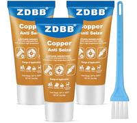 ZDBB Graisse anti-grippage au cuivre : prévient la rouille et la corrosion. Lubrifiant automobile résistant aux hautes températures pour disques de frein, bougies d'allumage, 1 oz - lot de 3