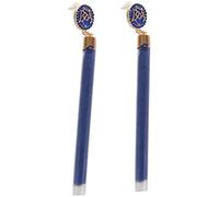 ZDdp Boucles D'Oreilles Longues Pour Femmes Boucle D'Oreille Ethnique Suspendu De Grand Pompon Bohémien Bleu Roi