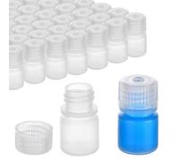 ZDdp Lot de 50 bouteilles en plastique de 8 ml à large goulot pour réactif, petites bouteilles vides, kit d'échantillon en polypropylène