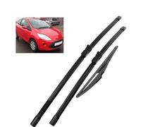 ZDDYUU Kit Complet essuie-Glaces (Avant + arrière) pour Ford KA MK2 3 Sets 24+14+11 2009-2015, Anti-Glace résistant à l'usure Livraison Résistance aux intempéries