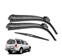ZDDYUU Kit Complet essuie-Glaces (Avant + arrière) pour Pathfinder R51 24"+18"+12 2005-2012, Anti-Glace résistant à l'usure Livraison Résistance aux intempéries