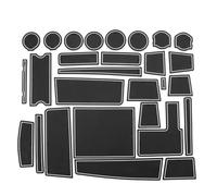 ZDDYUU Tapis De Fente De Porte De Voiture pour Ford Explorer 2020-2023, Tapis en Caoutchouc Tapis antidérapants de Console Centrale Tapis de Support,B