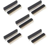 ZDE 10PCS 2x20 Pin Female Headers Dual Row Right Angle Pin Headers | 2.54mm Pitch Connector, for PCB Board Raspberry Pi Arduino