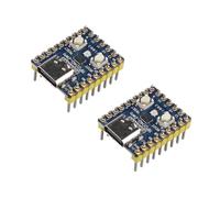 ZDE 2 Pièces RP2040-Zero Pico-Like MCU Carte de Développement Basée sur Raspberry Pi RP2040 Puce Dual-Core Arm Processeur Multi-Function GPIO Pins USB-C Connecteur Support C/C++ MicroPython