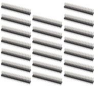 ZDE 20PCS 2x20 Pin 0.1 Inch Break-Away Dual Male Header Strip Double Row Straight Pin Headers Connector for Raspberry Pi Zero GPIO PCB Breadboard Arduino