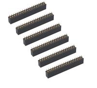 ZDE 6PCS 2x20 40 Pin Stacking Female Header 2.54mm Pitch Dual Row | Short Pin Headers Connector, for Raspberry Pi Arduino PCB Breadboard