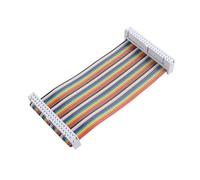 ZDE Câble plat GPIO arc-en-ciel 40 broches - 10 cm - Compatible avec Raspberry Pi 5 4B 3 2 modèle B B+ (femelle à femelle)