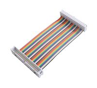 ZDE Câble plat GPIO arc-en-ciel 40 broches - 10 cm - Compatible avec Raspberry Pi 5 4B 3 2 modèle B B+ (mâle à femelle)