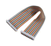 ZDE Câble plat GPIO arc-en-ciel 40 broches - 30 cm - Compatible avec Raspberry Pi 5 4B 3 2 modèle B B+ (femelle à femelle)