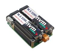 ZDE ZP519 PCIe to Dual M.2 Hat Key M NVMe SSD PCIe Peripheral Board Solid State Drive Adapter Board for Raspberry Pi 5 Support M.2 NVMe SSD 2230 2242 2260 2280