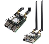 ZDE ZP590A PCIE to WiFi7 6 6E 5 Hat PCIe to M.2 E Key Module Adapter Expansion Board for Raspberry Pi 5 WiFi Adapter Board Support Google TPU WiFi 7 BE200 WIFI6E AX210 MT7922 WIFI6 AX200
