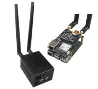 ZDE ZP596 PCIe to WiFi7 2.5G Ethernet Hat with Case for Raspberry Pi 5 | PCIe to M.2 E Key WiFi7 6 6E 5, 2.5GB 2.5GBE Ethernet Network Port HAT, Support Google TPU WiFi 7 BE200 WIFI6E AX210 MT7922