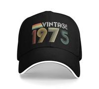 ZDEDPWNKU Cadeau Vintage 1975 pour Le 50e Anniversaire Tenue de 50 Ans Casquette de Baseball pour Hommes Femme Chapeau de Camionneur Casquette rétro Quotidienne Casquette Snapback