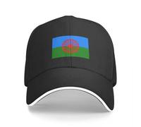 ZDEDPWNKU Casquettes de Baseball de randonnée roms Drapeau Banner Gitan pour Femmes Personalis Crème Solaire de Plage Masculine Casquette de Camionneur
