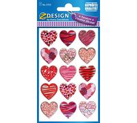 ZDesign CREATIVE Sticker "Coeurs" feuille à effet 1 feuille à 15 stickers