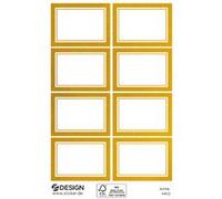 ZDesign HOME Étiquette, cadre doré, 38 x 24 mm