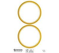 ZDesign HOME Étiquette, cadre doré, 50 mm