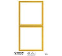 ZDesign HOME Étiquette, cadre doré, 50 x 50 mm