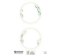ZDesign HOME Étiquette, cadre ornementé, rond