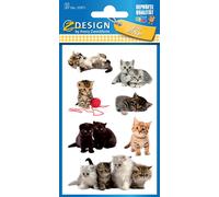 ZDesign KIDS Sticker "Bébés chats" multicolore 3 feuilles à 7 stickers
