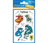 ZDesign KIDS tatouages pour enfants "Dragon" multicolore 1 feuille à 5 tatouages