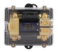 ZDETGU 1 en 2 Out Voiture Audio Répartiteur de Puissance Distributeur de Sol pour Amplificateur avec Fuse Intégré Protection 0/2 Jauge Universal Fit