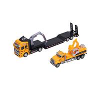 ZDETGU 150 Ensemble de Jouets de Véhicule d'ingénierie avec Bras Mobile pour Enfants Remorque de Construction avec Mélangeur, Jouets de Voiture éducatifs en Alliage et en Plastique pour Un Jeu