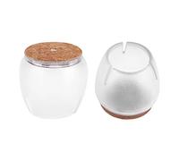 ZDETGU 16 Pièces Transparent PVC Table Chaise Meubles Jambe Antidérapant Pied Tasses Couverture Sol Protecteur M (Convient pour Un diamètre de 12 à 16 mm)