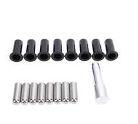 ZDETGU 17pcs Guides de Broches de Porte Échauffeur de Porte Téléphonage de la Bague de Porte Remplacement des Doublures de Charnière pour JK JKU JL JLU 2/4 DOORS 2007-2024