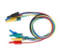 ZDETGU 1P1050-1 Fiche Banane de 4 Mm Test de Pile de Fils de Silicone Souple de sécurité 14AWG pour Multimètre, 1 M 5 PCS Durable, Sûr et Facile à Utiliser, 5 Couleurs Différentes,