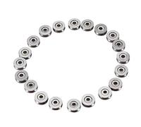 ZDETGU 20pcs V623ZZ V Poulle de Roulement pour le Système de Mouvement Linéaire de Rail 3x12x4mm