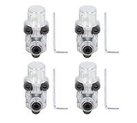 ZDETGU 4 Pièces Robinet de Ligne de Valve de Perçage en Alliage de Zinc 3-en-1 pour Climatiseur de Réfrigérateur CVC Tuyau 1/4in 5/16in 3/8in Connexion Sécurisée sans Fuite Valve Antirouille